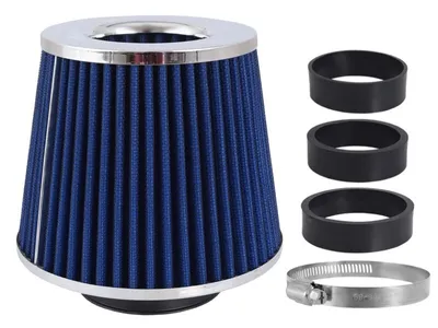 Immagine prodotto di Filtro aria conico 155x130x120 mm, blu/cromo, adattatori: 60, 63, 70 mm