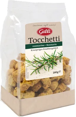 Produktbild von Tocchetti mit Rosmarin knuspriges Knabbergebäck 200 gr. - Gilli