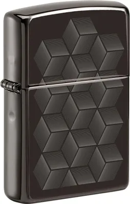 Produktbild von Zippo Feuerzeug 3D Geometrische Kost Würfel, edel & langlebig, Windschutz-Technologie