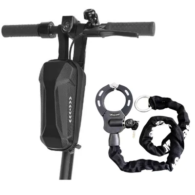 Produktbild von Fahrradschlösser, Kettenschloss, mit wasserdichter Tasche, Rahmenschloss, 3*Schlüssel, Länge 116 cm, für Elektroroller, Motorräder, Fahrräder