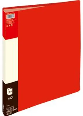 Immagine prodotto di Cartella portadocumenti A4, 60 tasche, colore rosso, modello 120-1210