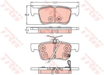 Produktbild von TRW Bremsbeläge Satz Hinten GDB2252
