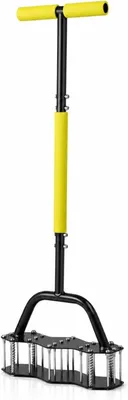 Produktbild von Manuelle Rasenlüfter, 100 cm – Manueller Rasenlüfter mit Vierkantdesign für die Bodenbelüftung – Rasenbohrer-Werkzeug für verdichtete Böden