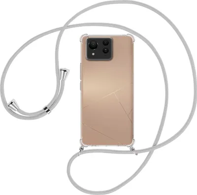 Produktbild von Handykette Backcover-Schutzhülle mit Band (Metall silberfarben) für Asus Zenfone 11 Ultra - silbergrau