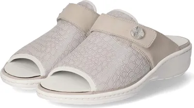 Produktbild von Waldläufer Damen Pantoletten HERIA Grau Leder Textil Mix Größe: 37