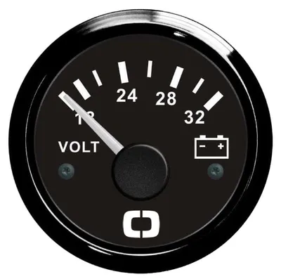 Image de Voltmètre 18/32 V noir/noir , 1 pièce