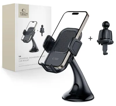 Zdjęcie produktu dla Tech-Protect V8 Universal Dashboard Unrg & Vent Car Mount Black