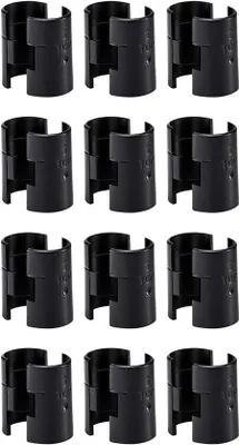 Produktbild von 24 Stück Kunststoff-Rekklips für Drahtfixierungen | Universal-Montageklips | Schraubfeste Bevestigungsclips für Holzplatten - Dicke Kunststoff (12 Sets)