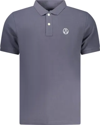 Immagine prodotto di Elegante polo blu a maniche corte da uomo con logo applicato