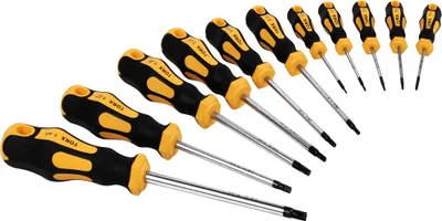 Image de Set de tournevis magnétiques Torx 11 pièces Intérieur en acier chrome vanadium