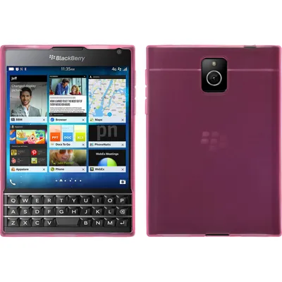 Produktbild von PhoneNatic Case kompatibel mit BlackBerry Q30 - rosa Silikon Hülle transparent + 2 Schutzfolien