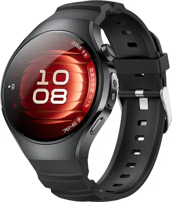 Obrázek produktu pro Pro Huawei Watch 5 42mm Silicone Classic Metal Buckle Replacement Smart Watch Strap Black