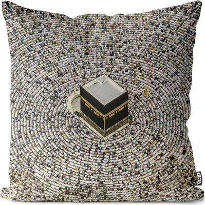 Produktbild von VOID Pilger Kaaba Reise Kissenbezug Kissenhülle sofa couch wohnzimmer dekoration wasserfest Outdoor Garten Kissen bezug deko