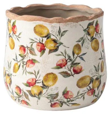 Produktbild von Clayre & Eef Blumentopf Beige Keramik Zitronen