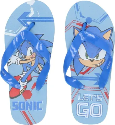 Produktbild von Sonic The Hedgehog Flip Flops Kinder Sandalen Zehentrenner – Blau / 26/27