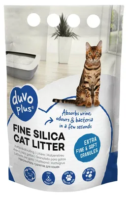 Produktbild von Duvo+ Katzenstreu Premium Silica fein weiß 5 l