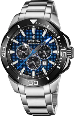 Produktbild von FESTINA Herrenuhr "Caballero" Chronograph, Edelstahl, blaues