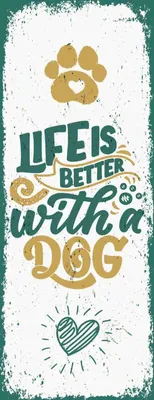Produktbild von vianmo Holzschild 27x10 cm Life is better with a Dog Tier Haustier