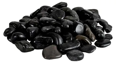 Produktbild von Schwarze polierte Dekosteine 2,5 kg, Kieselsteine für Garten 2-3 cm, Zierkies für Vasen und Flusssteine
