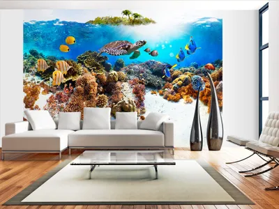 Produktbild von Vlies Fototapete Unterwasserwelt 400x280 cm Tapeten Wandtapete XXL Ozean Fisch Meer Natur 10110903-48