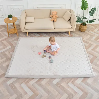 Immagine prodotto di SUPERBE BEBE – Tappetino gioco e strisciamento per bambini, 150 x 200 x 2,5 cm – Spesso e resistente agli urti