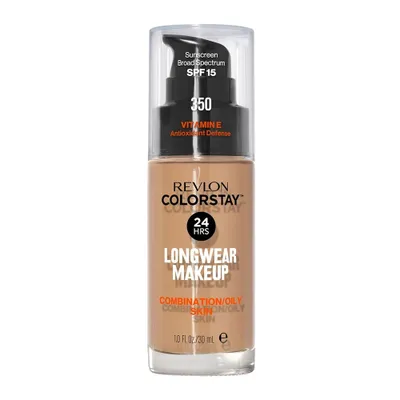 A bottle of Revlon Colorstay Longwear Makeup foundation.