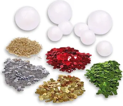 Produktbild von Betzold Pailletten-Weihnachtskugel-Set