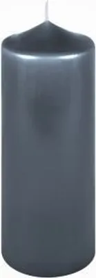 Produktbild von Premium Stumpenkerzen Grau 200 x 80 mm, 1 Stück