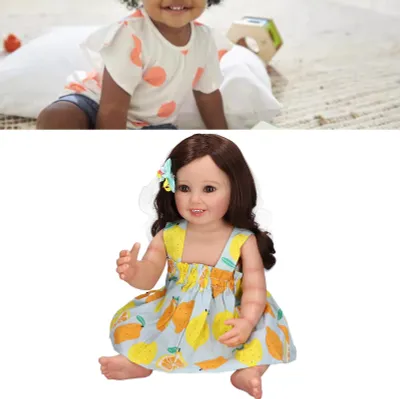 Obrázek produktu pro Reborn Baby Doll Celovinylové tělo Realistické novorozenecké panenky holčičky Dárek s oblečením 55 cm/21,7 palců