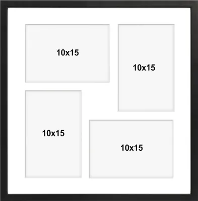 A collage frame with four empty photo slots, each labeled '10x15'.