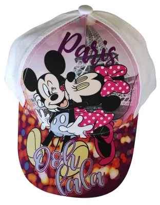Image de Casquette enfant Disney Minnie Mouse Paris "Ooh Lala" pour fille, taille 52 blanc