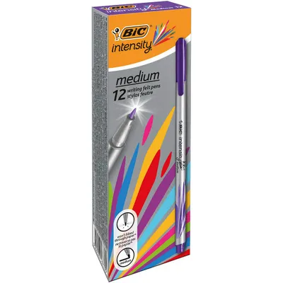 Produktbild von BIC 964782, 12 Stück(e), Violett, Feine Spitze, Mehrfarbig, Rund, 0,8 mm