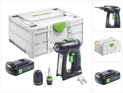 Zdjęcie produktu dla Festool C 18-Basic akumulatorowa wiertarko-wkrętarka 18 V 45 Nm bezszczotkowa + 1x akumulator 3,0 Ah + systainer - bez ładowarki