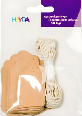 Produktbild von HEYDA 204870735 Geschenkanhänger-Set Packung 95 x 135 cm natur