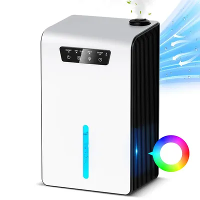 Produktbild von 2-in-1 Elektrischer Luftentfeuchter und Luftbefeuchter 2,6L, automatische Abschaltung, 700ml/Tag Entfeuchtungsleistung, kompakt, tragbar für 20m²