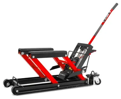 Produktbild von Hydraulische Motorhebebühne – Motorhebevorrichtung mit Plattform auf Rädern – Maximale Tragfähigkeit: 700 kg – Schwarz