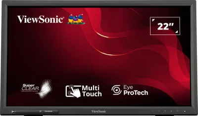 Produktbild von Viewsonic TD2223-2, 55,9 cm (22"), 1920 x 1080 Pixel, Full HD, LCD, 6,5 ms, Schwarz