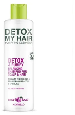 Zdjęcie produktu dla MONTIBELLO Smart Touch Detox My Hair 300 ml – naturalny, wegański szampon micelarny detoksykujący z moringą i spiruliną