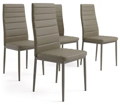 Image de MENZZO Lot de 4 chaises Stratus Taupe