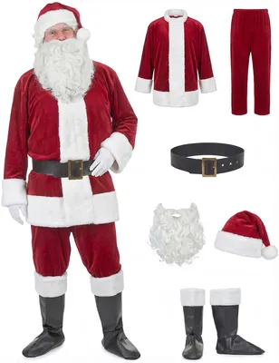 Produktbild von Weihnachtsmann - Kostüm Herren rot - weiss XL