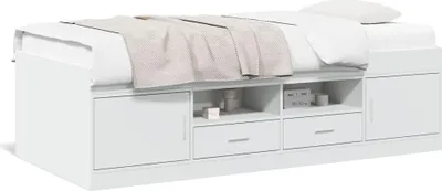Obrázek produktu pro vidaXL Denní postel se zásuvkami bez matrace bílá 90x200 cm