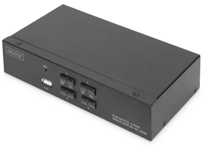 Produktbild von DIGITUS KVM-Switch, 4-Port, Single-Display, 4K, HDMI®