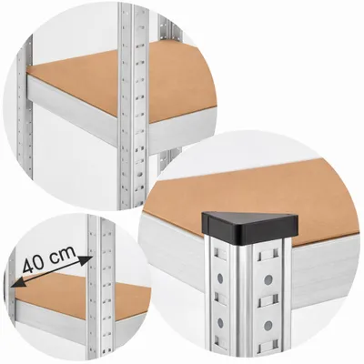 Image de Étagère Deco4Home | 5 niveaux | 180 x 40 x 40 cm | Capacité de charge par étagère : 175 kg