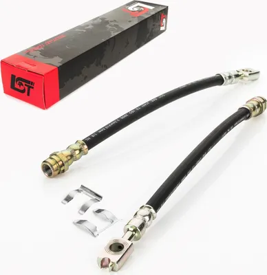 Produktbild von 2x Bremsschlauch Set hinten + Halteklammer für Audi Seat Skoda VW 270 mm