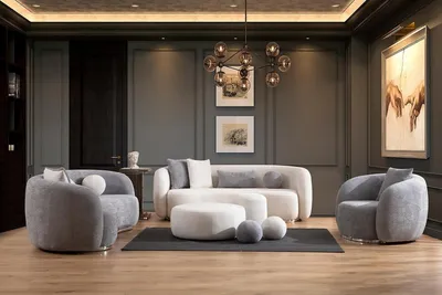 Produktbild von Sofagarnitur 4 3 1 Sitzer Wohnzimmer Komplett Sofas Set Modern Set Hocker