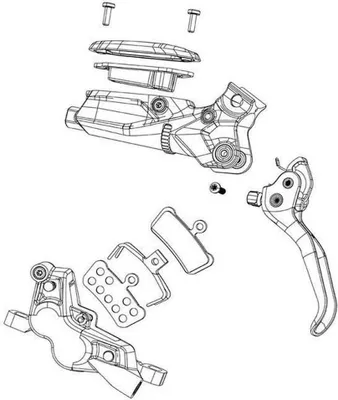 Produktbild von Sram Level Bronze Stealth 2p Scheibenbremssattel Silber Silber One Size