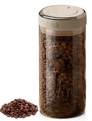 Vakuum-Kaffeedose 1700 ml, Glas, luftdicht, mit Auslassventil
