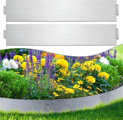 Image de TolleTour Bordure de gazon Montage simple Bordure profilée Bordure de gazon Palissade de jardin Bordure de gazon 100x18cm 30m