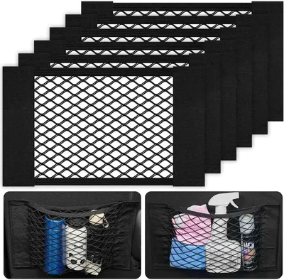 Productafbeelding van Auto-opbergnetten, 40 x 25 cm, 6 stuks, organizer voor de kofferbak