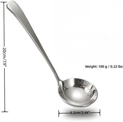 Zdjęcie produktu dla Łyżka do zupy 20 cm, stal nierdzewna 18/10, do sosów i sosów